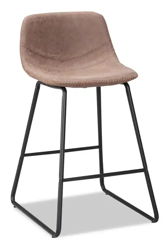 Coty Counter-Height Stool with Vegan Leather Fabric, 24H