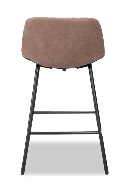 Tabouret de hauteur comptoir en tissu de cuir végétalien, 24H