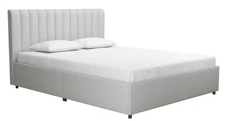 Novogratz Brittany Fabric Queen Bed with Storage Drawers