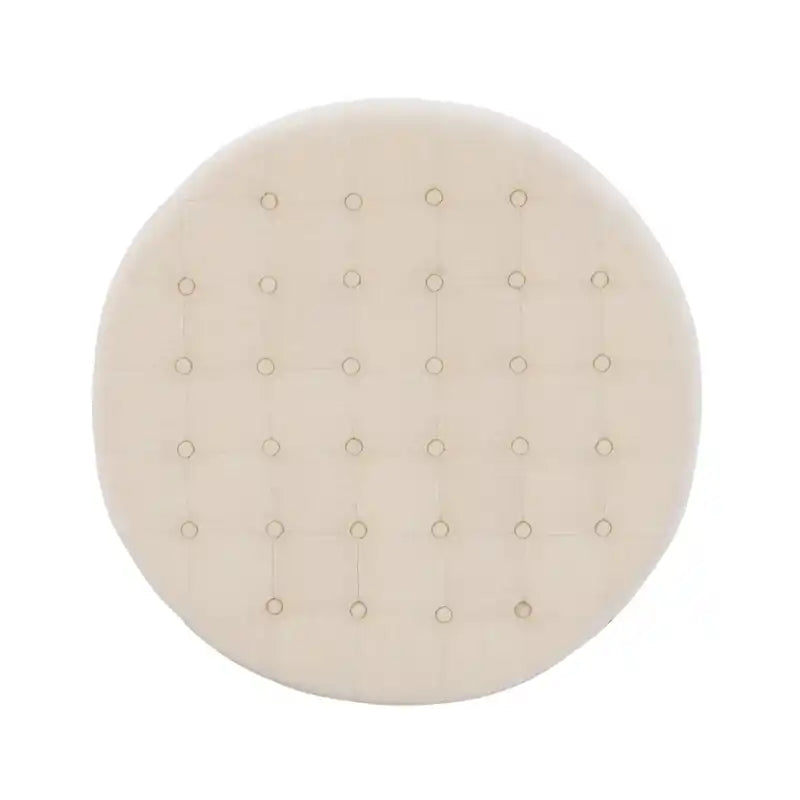 Pouf rond tufté en tissu