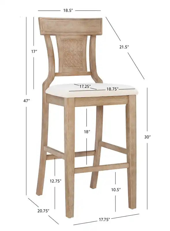 Tabouret de bar en tissu