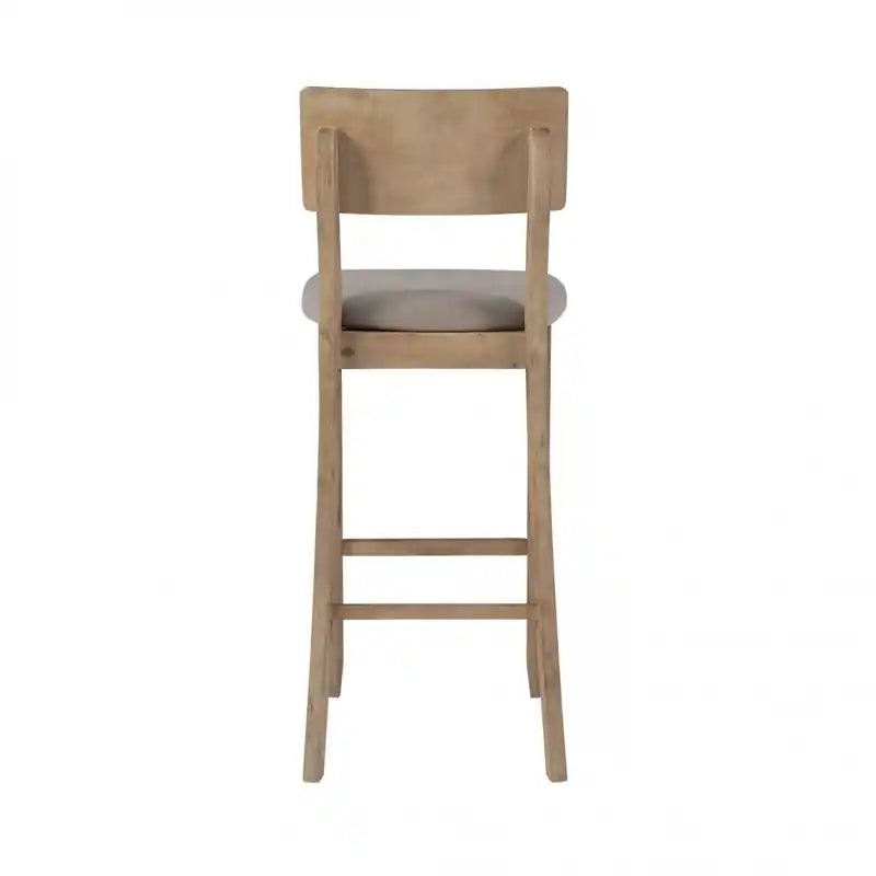 Tabouret de bar en tissu aspect lin