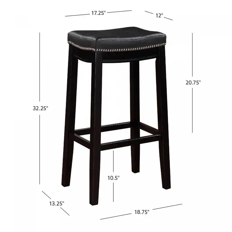 Tabouret de bar sans dossier en similicuir