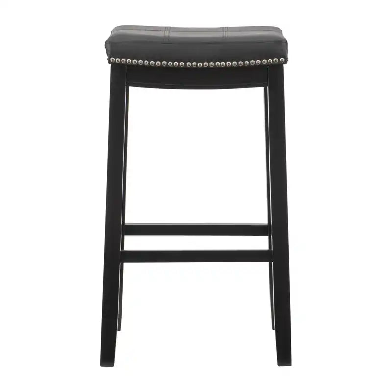Tabouret de bar sans dossier en similicuir