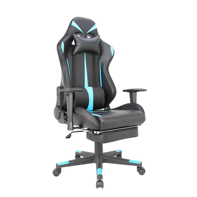 Tygerclaw PU Gaming Office Chair with Lumbar Pillow & Leg Rest