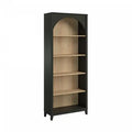 Prepac Ark Bookcase - Black and Natural Oak