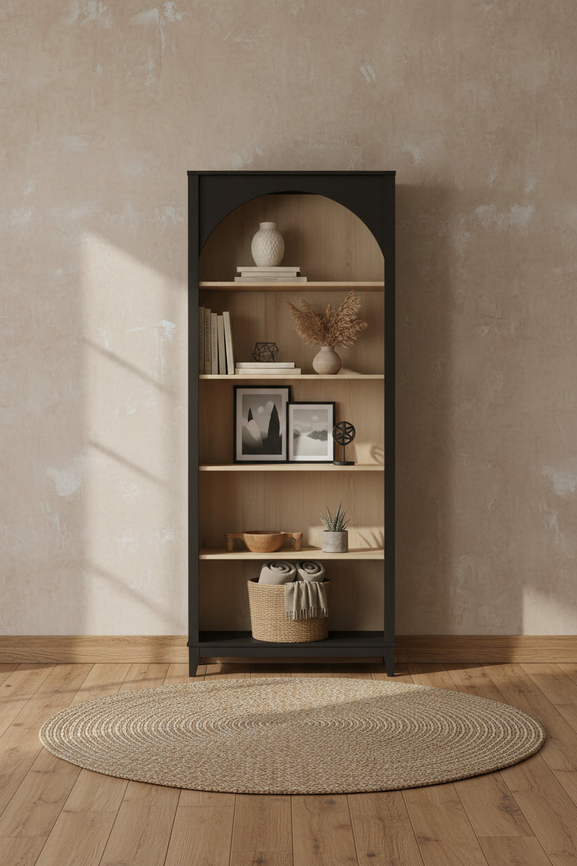 Bibliothèque - Chêne noir et naturel