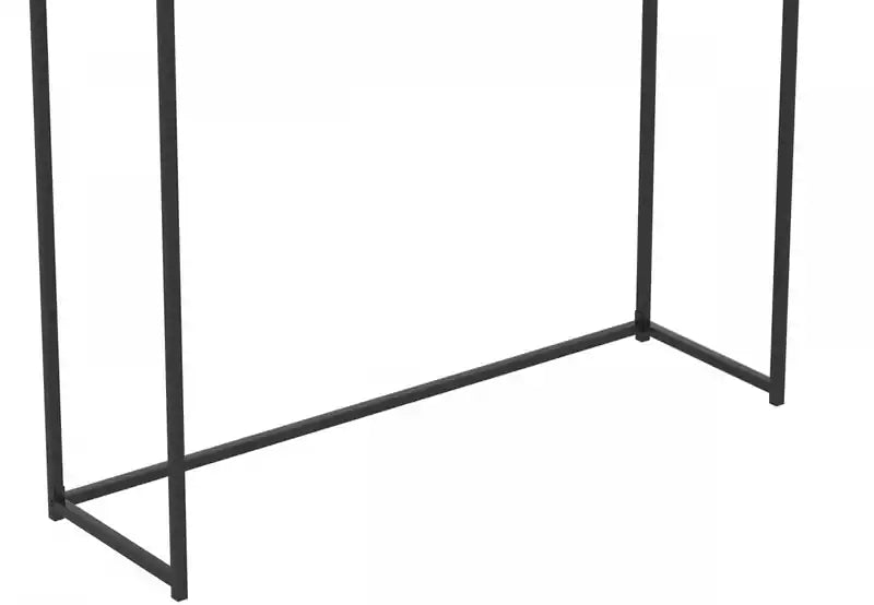 Console moderne 40 po avec plateau – Taupe foncé et métal noir