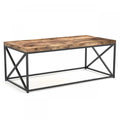 44 Coffee Table Reclaimed Wood With Black Metal