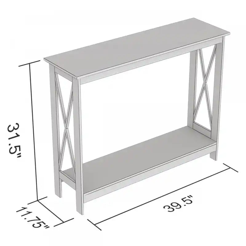 Console de 40 pouces avec 1 étagère