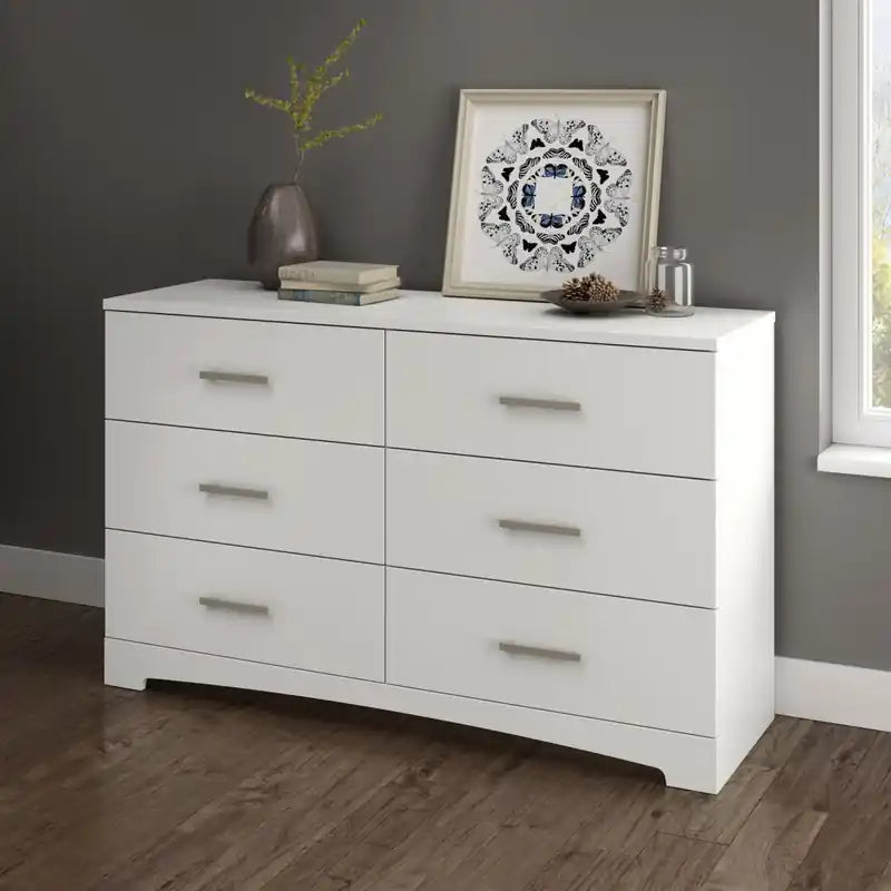 Commode à 6 tiroirs - Blanc pur