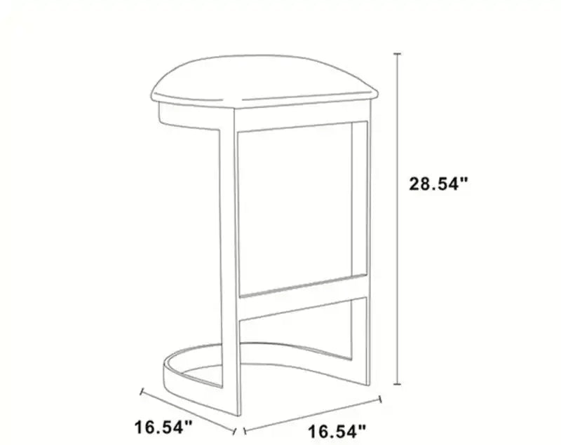 28.54 Tabouret de bar en acier inoxydable laiton poli