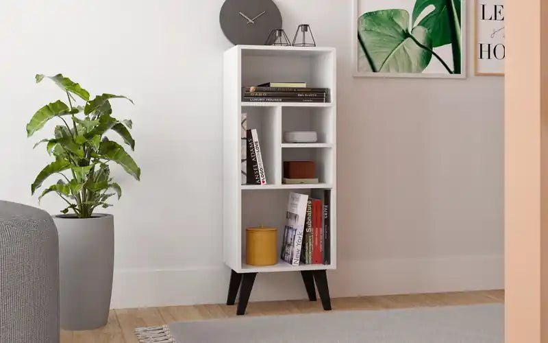 Bibliothèque mi-haute à 5 étagères