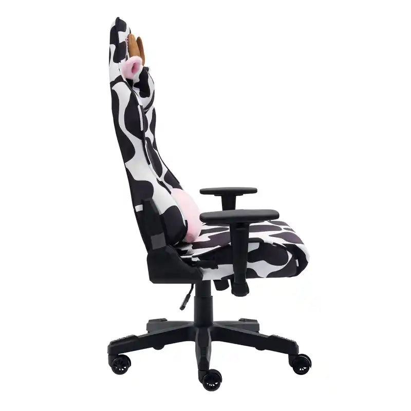 Chaise de bureau gaming imprimé vache