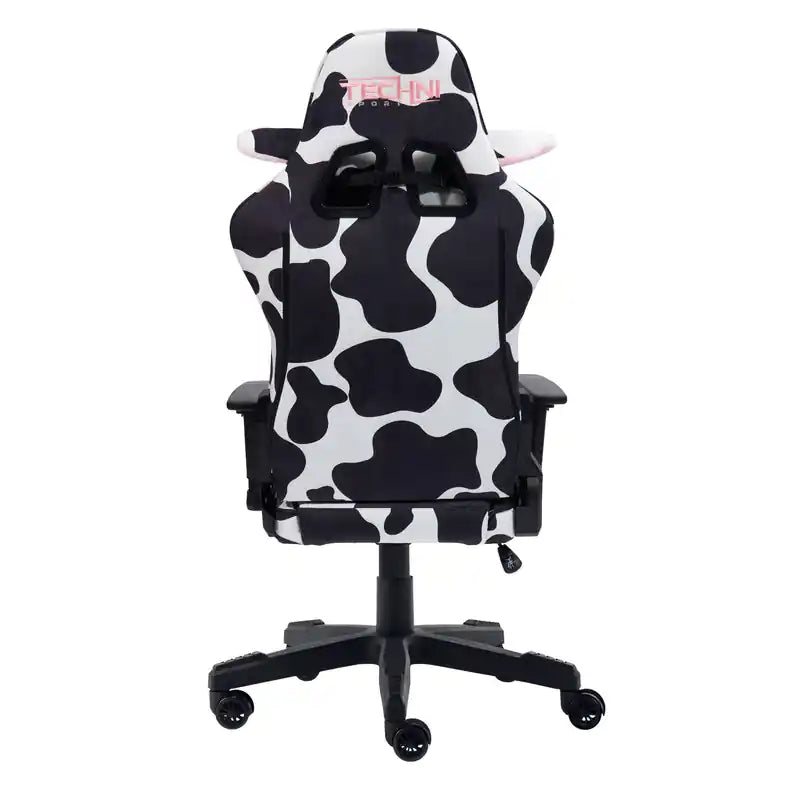 Chaise de bureau gaming imprimé vache