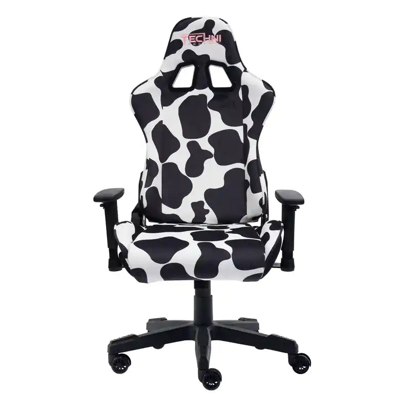 Chaise de bureau gaming imprimé vache