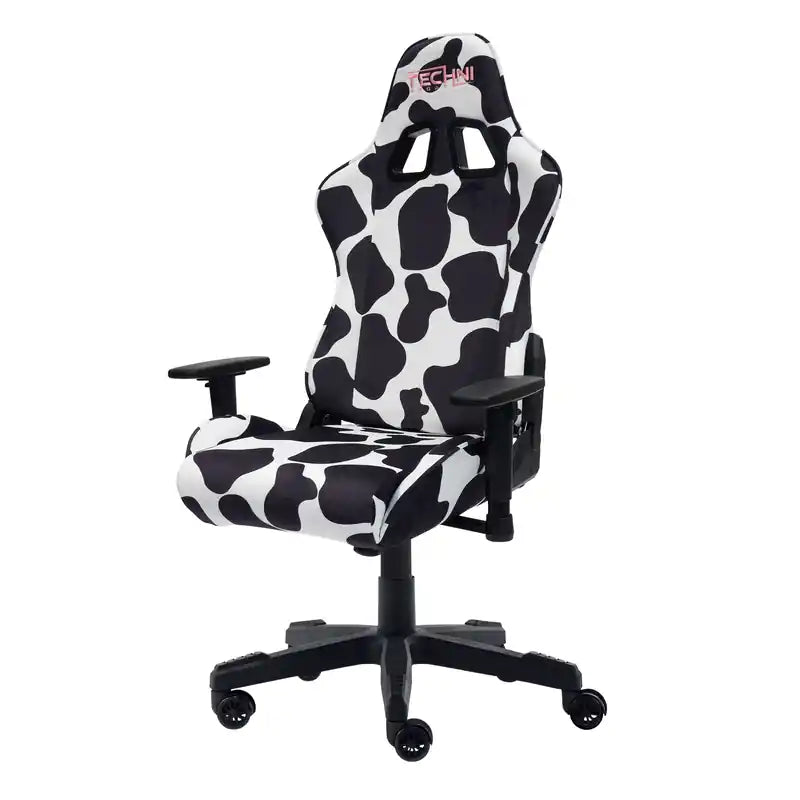 Chaise de bureau gaming imprimé vache