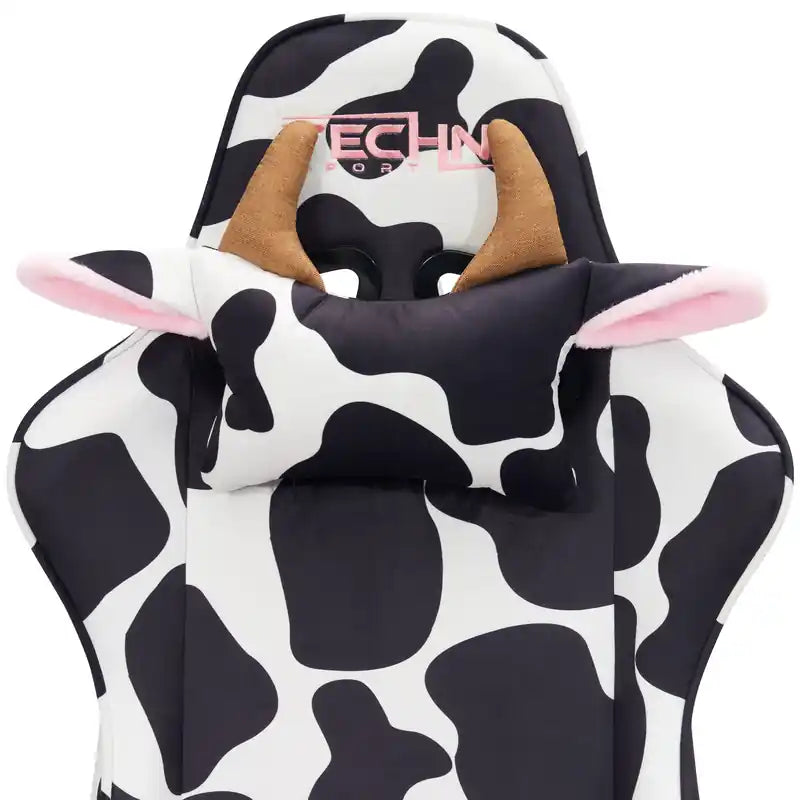 Chaise de bureau gaming imprimé vache