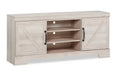 Davin 61 Rustic TV Stand with Storage and Cable Management for TVs up to 70- Whitewash