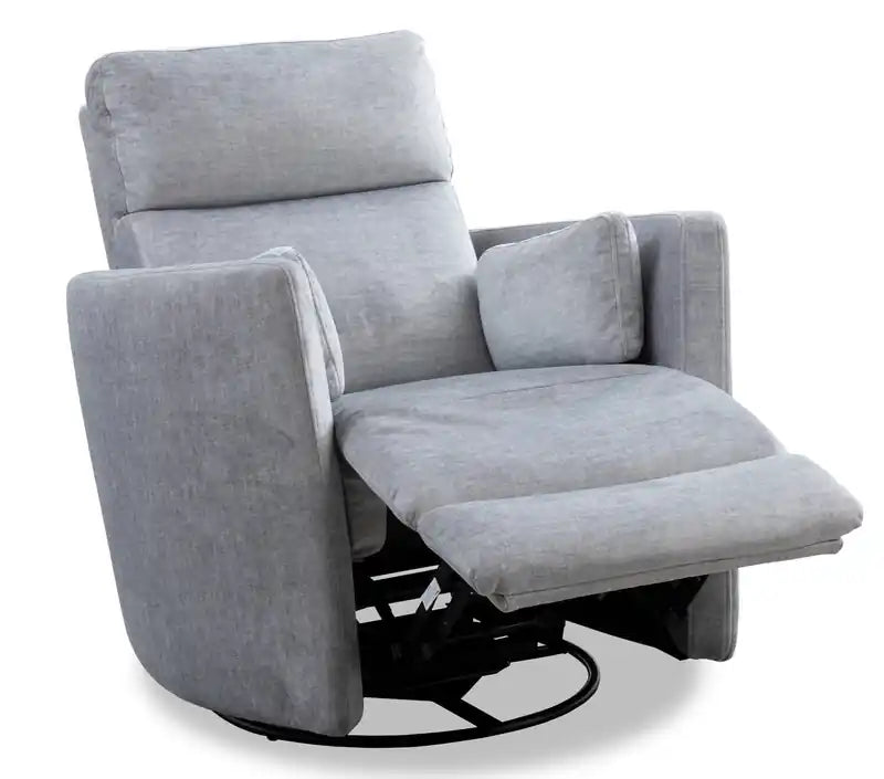 Fauteuil inclinable pivotant motorisé en tissu 36 - Coton argenté