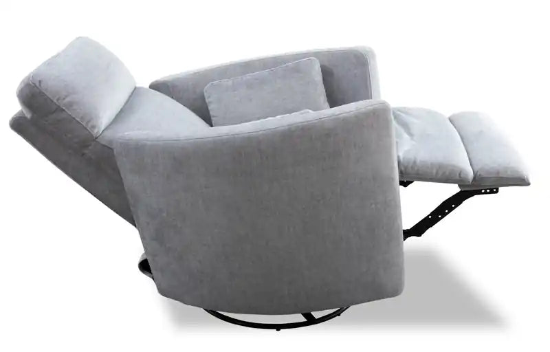 Fauteuil inclinable pivotant motorisé en tissu 36 - Coton argenté