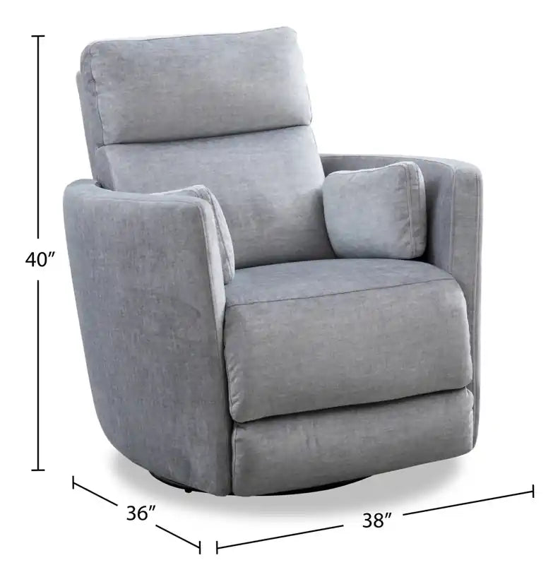 Fauteuil inclinable pivotant motorisé en tissu 36 - Coton argenté