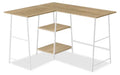 Evlin 42 L-Shaped Office Desk with Shelves