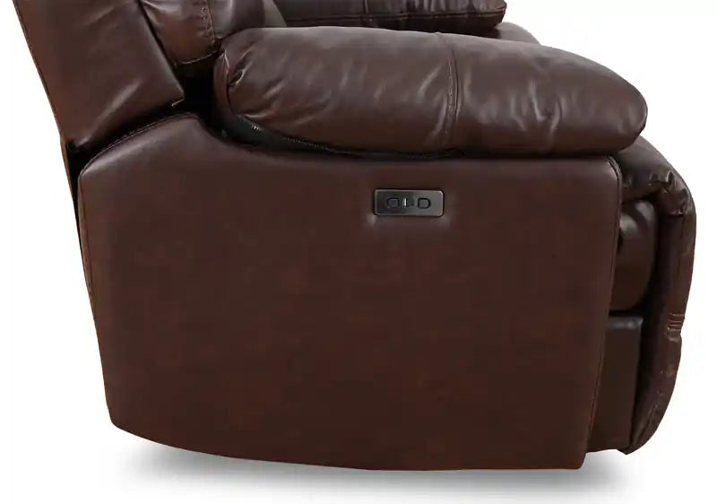 Canapé inclinable électrique zéro gravité en cuir véritable avec ports USB