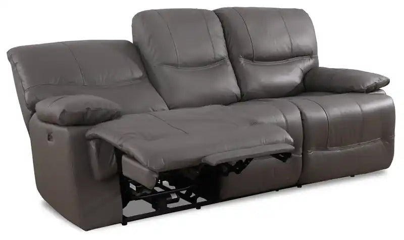 Canapé inclinable électrique zéro gravité en cuir véritable avec ports USB