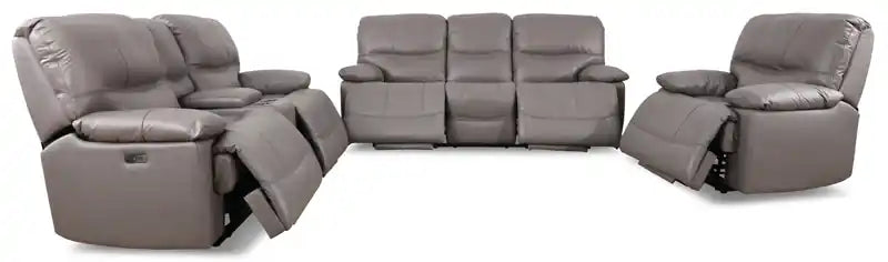 Canapé inclinable électrique zéro gravité en cuir véritable avec ports USB