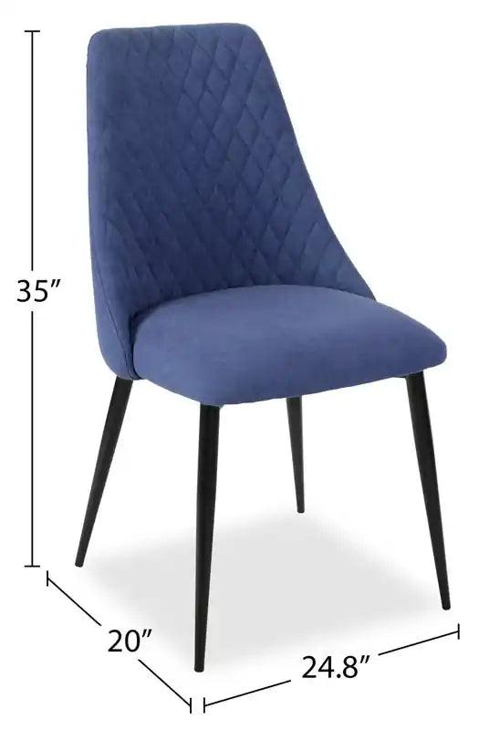 Chaise de salle à manger en tissu polyester