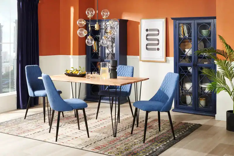 Chaise de salle à manger en tissu polyester