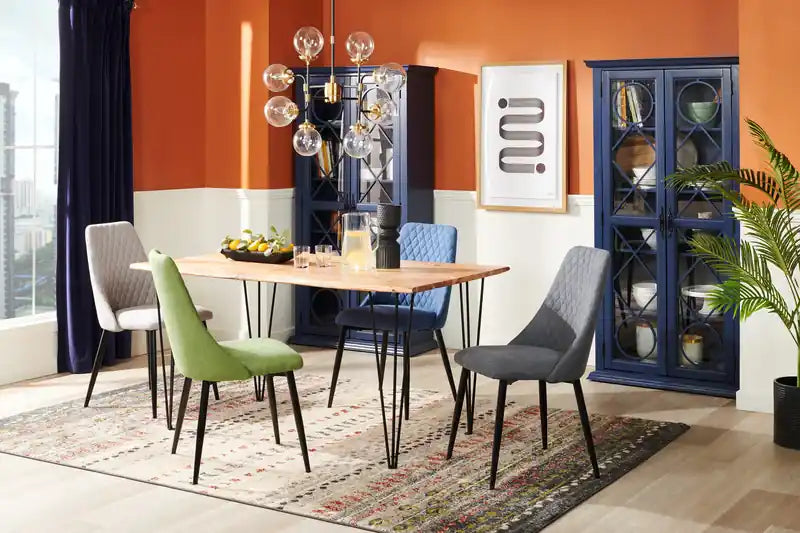 Chaise de salle à manger en tissu polyester