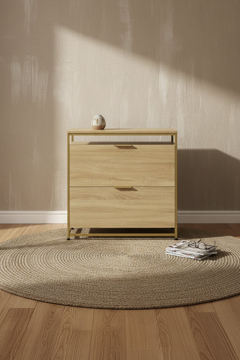 Vinsetto Lateral Filing Cabinet With Hanging Bars For Letter Size