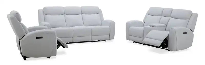 Causeuse inclinable électrique en tissu de 78 po - Bronco Gris pierre