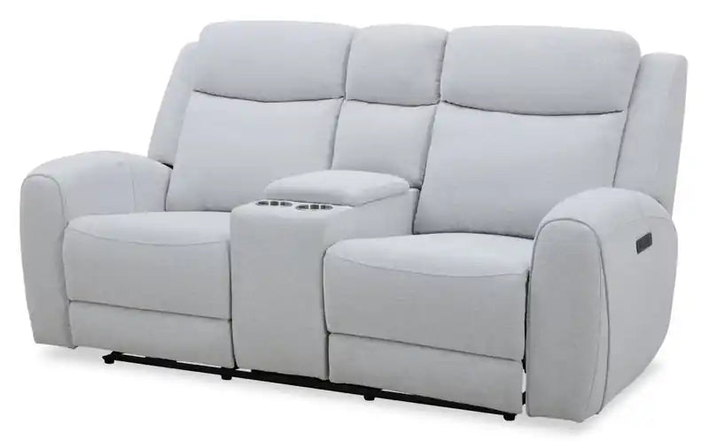 Causeuse inclinable électrique en tissu de 78 po - Bronco Gris pierre