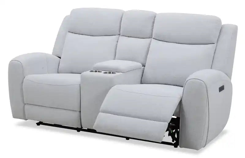 Causeuse inclinable électrique en tissu de 78 po - Bronco Gris pierre
