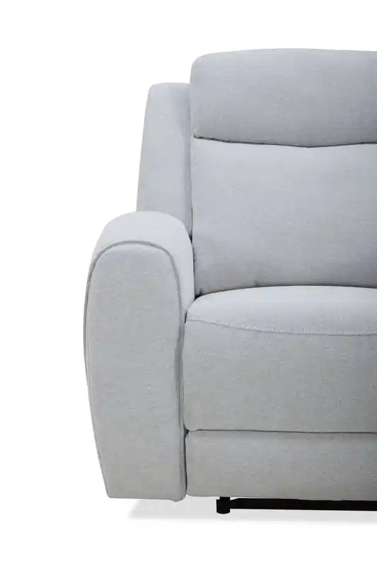 Causeuse inclinable électrique en tissu de 78 po - Bronco Gris pierre