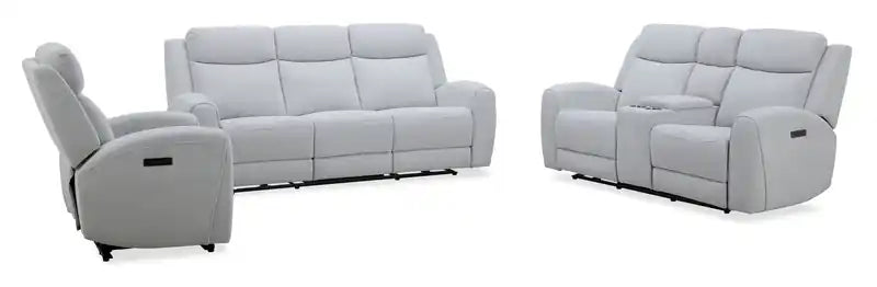 Causeuse inclinable électrique en tissu de 78 po - Bronco Gris pierre